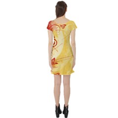 Short Sleeve Skater Dress Back Short Sleeve Skater Dress Back