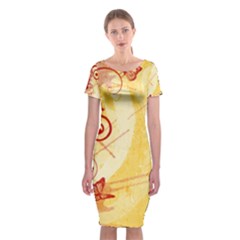 Classic Short Sleeve Midi Dress Front Classic Short Sleeve Midi Dress Front