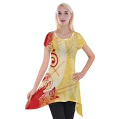 Short Sleeve Side Drop Tunic 