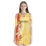 Design Art (design 6) Shoulder Cutout Velvet One Piece