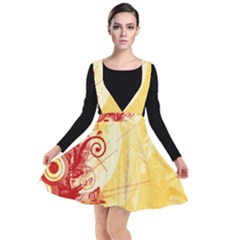Plunge Pinafore Dress 