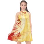 Design Art (design 6) Halter Neckline Chiffon Dress 