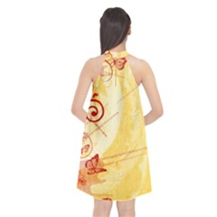 Halter Neckline Chiffon Dress  