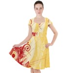 Design Art (design 6) Cap Sleeve Midi Dress