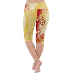 Lightweight Velour Cropped Yoga Leggings 