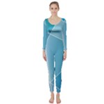 Blue Lights Long Sleeve Catsuit