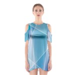 Blue Lights Shoulder Cutout One Piece Dress