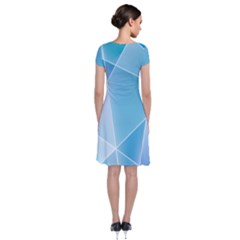 Short Sleeve Front Wrap Dress 
