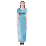 Blue Lights Short Sleeve Maxi Dress