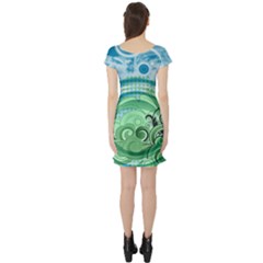 Short Sleeve Skater Dress Back Short Sleeve Skater Dress Back