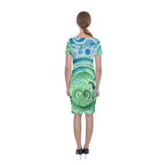 Classic Short Sleeve Midi Dress Back Classic Short Sleeve Midi Dress Back