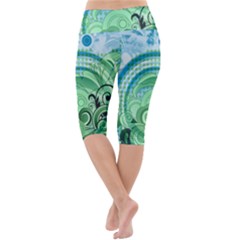 Lightweight Velour Cropped Yoga Leggings 