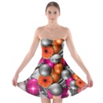 Ball Art Strapless Bra Top Dress