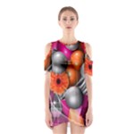 Ball Art Shoulder Cutout One Piece Dress