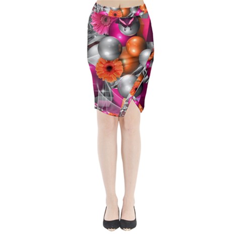 Ball Art Midi Wrap Pencil Skirt from ArtsNow.com