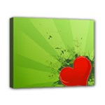 Red Heart Art Canvas 10  x 8  (Stretched)