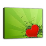 Red Heart Art Canvas 16  x 12  (Stretched)