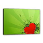 Red Heart Art Canvas 18  x 12  (Stretched)