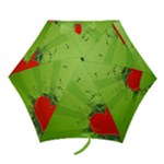 Red Heart Art Mini Folding Umbrella