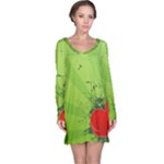 Red Heart Art Long Sleeve Nightdress