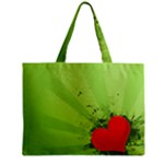 Red Heart Art Zipper Mini Tote Bag