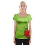 Red Heart Art Cap Sleeve Top