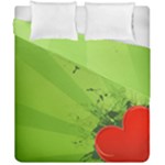 Red Heart Art Duvet Cover Double Side (California King Size)