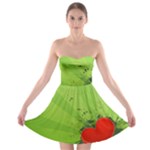 Red Heart Art Strapless Bra Top Dress