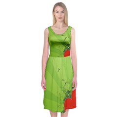 Red Heart Art Midi Sleeveless Dress from ArtsNow.com