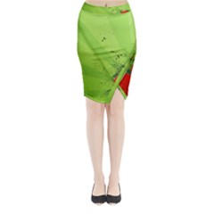 Red Heart Art Midi Wrap Pencil Skirt from ArtsNow.com