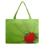 Red Heart Art Zipper Medium Tote Bag