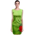 Red Heart Art Sleeveless Velvet Midi Dress