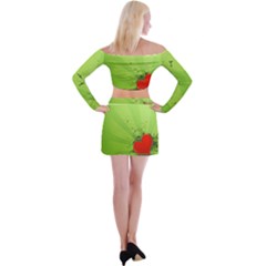 Off Shoulder Top with Mini Skirt Set 