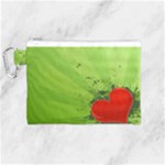 Red Heart Art Canvas Cosmetic Bag (Medium)