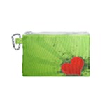 Red Heart Art Canvas Cosmetic Bag (Small)