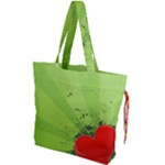 Red Heart Art Drawstring Tote Bag