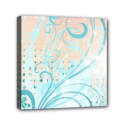 Pink Blue Pattern Mini Canvas 6  x 6  (Stretched) from ArtsNow.com