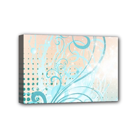 Pink Blue Pattern Mini Canvas 6  x 4  (Stretched) from ArtsNow.com