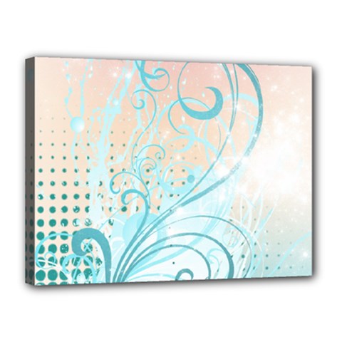 Pink Blue Pattern Canvas 16  x 12  (Stretched) from ArtsNow.com