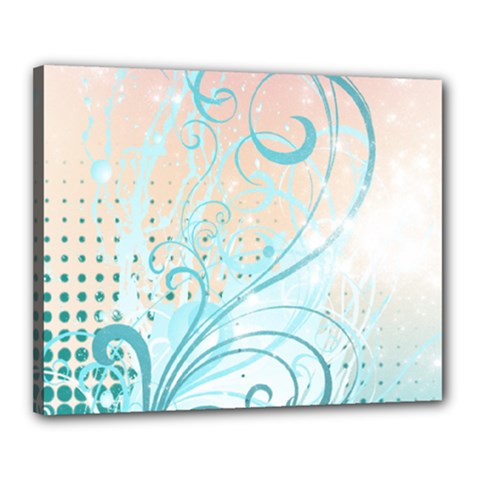 Pink Blue Pattern Canvas 20  x 16  (Stretched) from ArtsNow.com
