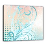 Pink Blue Pattern Canvas 24  x 20  (Stretched)