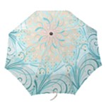 Pink Blue Pattern Folding Umbrella