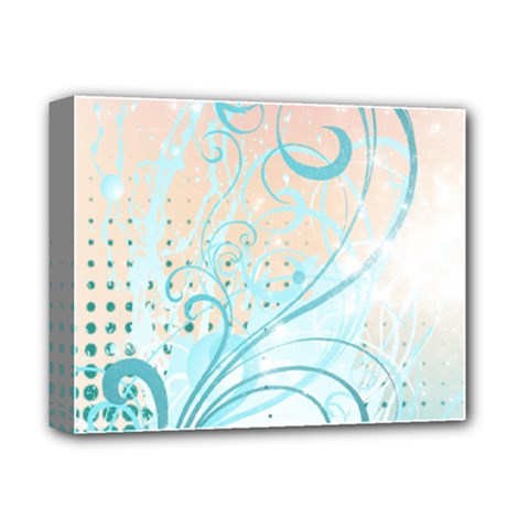 Pink Blue Pattern Deluxe Canvas 14  x 11  (Stretched) from ArtsNow.com