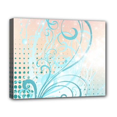Pink Blue Pattern Deluxe Canvas 20  x 16  (Stretched) from ArtsNow.com