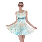 Pink Blue Pattern Skater Dress