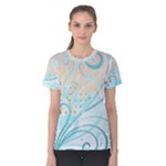 Pink Blue Pattern Women s Cotton Tee