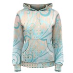 Pink Blue Pattern Women s Pullover Hoodie