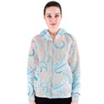 Pink Blue Pattern Women s Zipper Hoodie