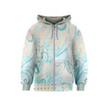 Pink Blue Pattern Kids  Zipper Hoodie