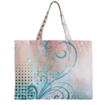 Pink Blue Pattern Zipper Mini Tote Bag